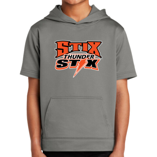 Stix - Youth Sport Wick ® Fleece Short Sleeve Hooded Pullover - Youth Sport Wick ® Fleece Short Sleeve Hooded Pullover Thumbnail