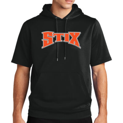 Stix - Sport Wick ® Fleece Short Sleeve Hooded Pullover - Sport Wick ® Fleece Short Sleeve Hooded Pullover Thumbnail