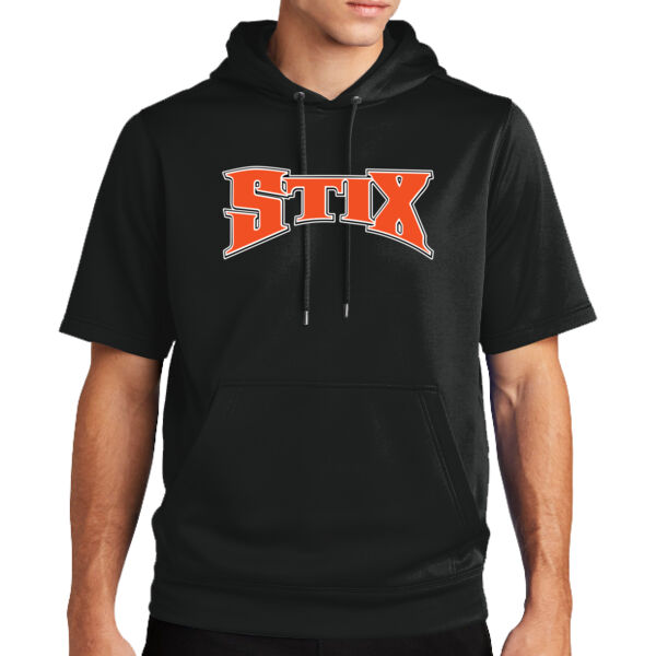 Stix - Sport Wick ® Fleece Short Sleeve Hooded Pullover - Sport Wick ® Fleece Short Sleeve Hooded Pullover Thumbnail
