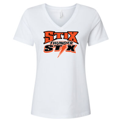 Stix - Women's Relaxed Heather CVC V-Neck Tee Thumbnail