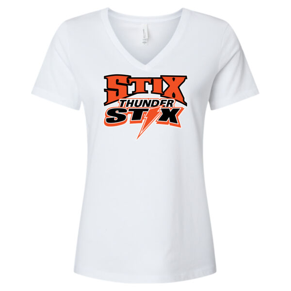Stix - Women's Relaxed Heather CVC V-Neck Tee Thumbnail