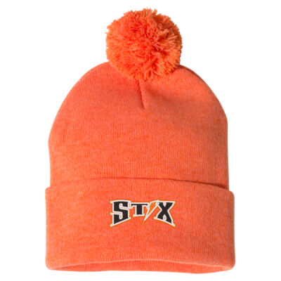 Stix - 12" Pom-Pom Cuffed Beanie Thumbnail