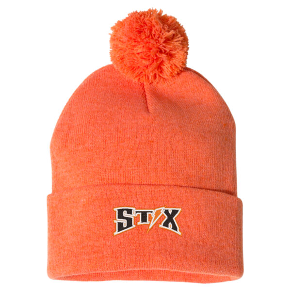 Stix - 12" Pom-Pom Cuffed Beanie Thumbnail